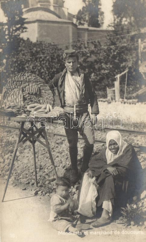 Török édességárús, Mendiants et marchand de douceurs / Turkish merchant, folklore