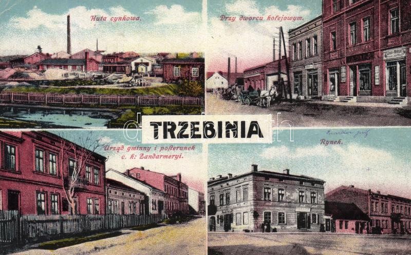 Trzebinia, Huta cynkowa, dworzec, rynek / zinc smelter, railway station, main square