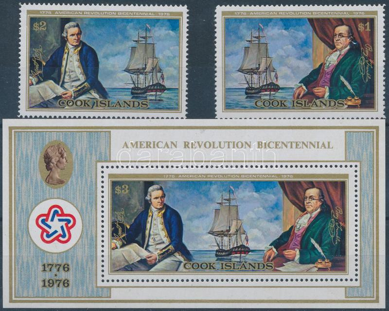 Bicentenary of the USA Independence set + block, 200 éve független az Amerikai Egyesült Államok sor + blokk