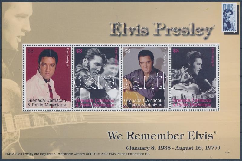 30th anniversary of Elvis Presley's death minisheet, 30 éve hunyt el Elvis Presley kisív