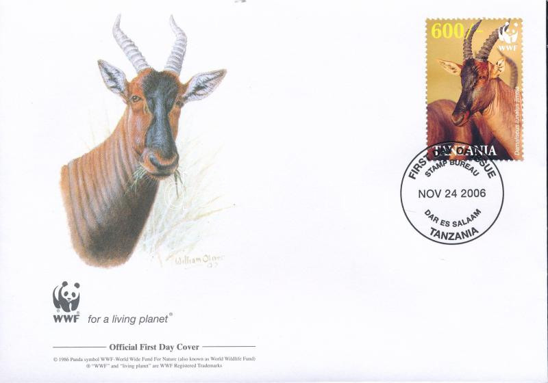 WWF: Antilops set on 4 FDC, WWF: Antilopok sor 4 db FDC-n