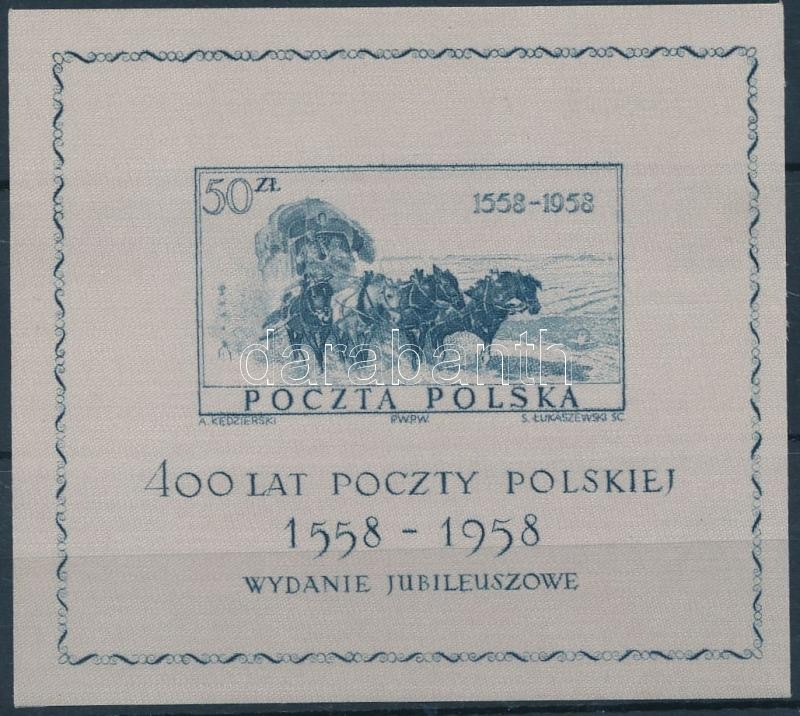 400th anniversary of Polish Post (IV) block, 400 éves a Lengyel Posta (IV) blokk