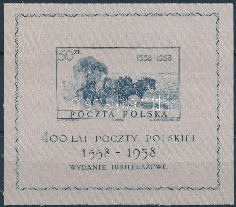 400 éves a Lengyel Posta (IV) blokk, 400th anniversary of Polish Post (IV) block