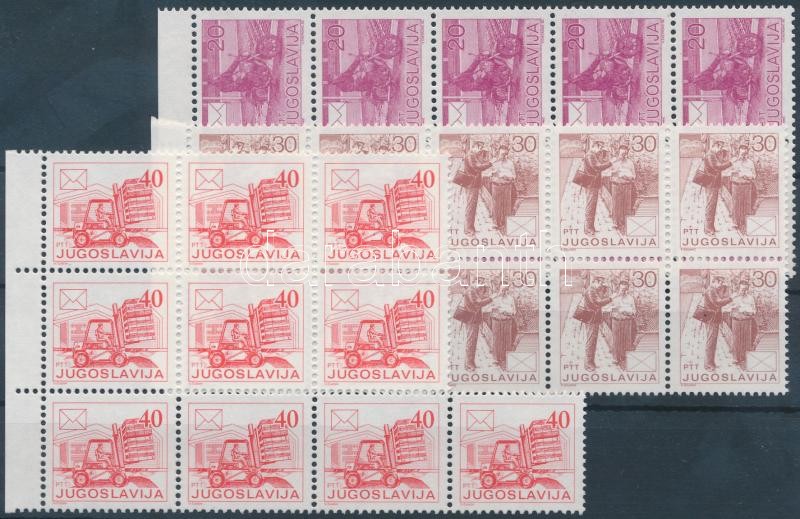 Definitive stamps in blocks of 10, Forgalmi bélyegek 10-es tömbökben