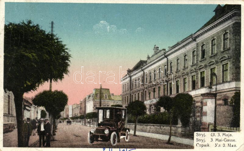 Stryi, Ul. 3. Maja / street, automobile