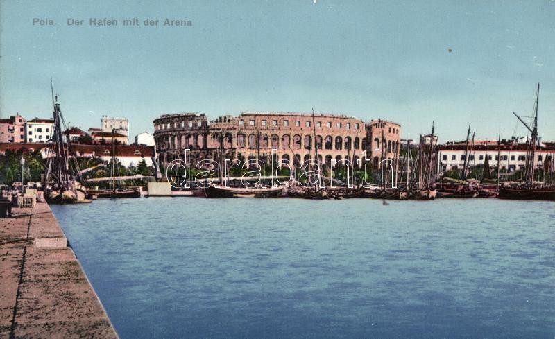 Pola, Hafen, Arena / port, ships