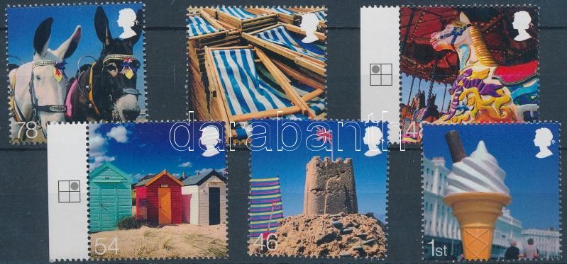 Beside the Seaside set (with margin stamps), Kirándulás a tengerpartra sor (közte ívszéli bélyegek)