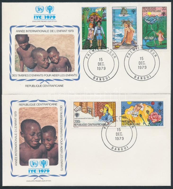 International Children's Year set on 2 FDC, Nemzetközi Gyermekév sor 2 FDC