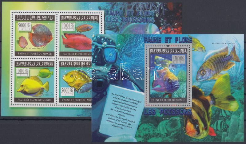 Fishes minisheet + block, Halak kisív + blokk