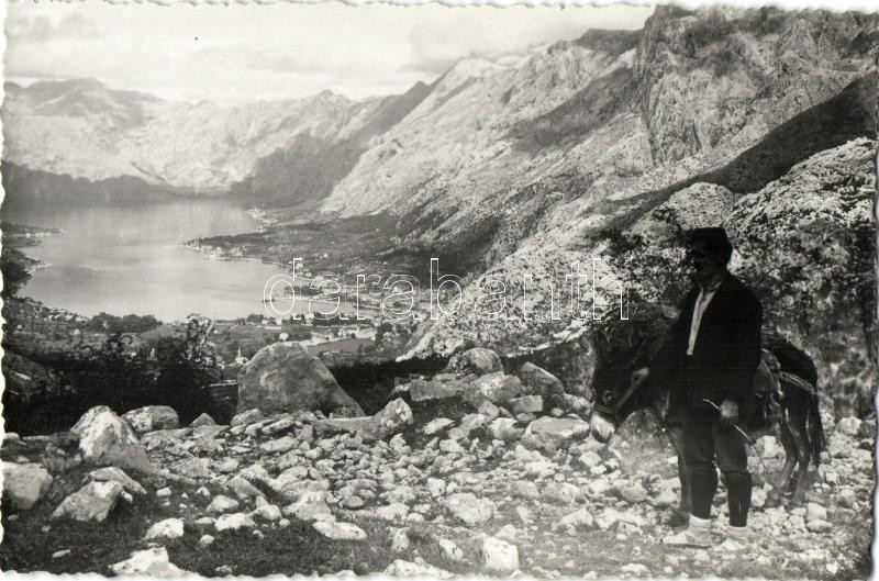 Kotor, Cattaro; mountain shepherd with donkey