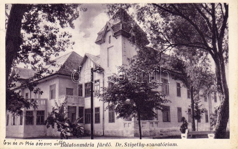 Balatonmáriafürdő, Dr. Szigethy szanatórium
