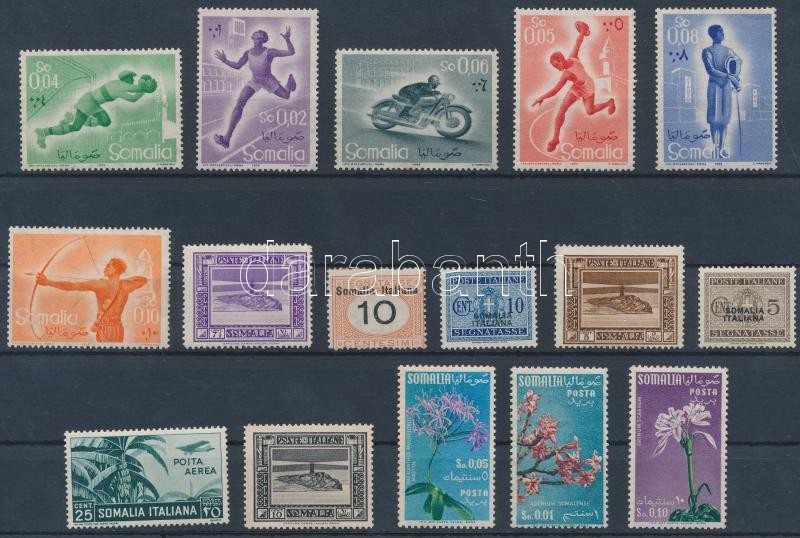 Italian Somalia 16 stamps, Olasz Szomália 16 db bélyeg
