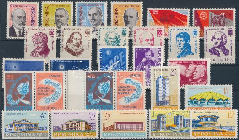 26 diff. stamps with complete sets, 26 db bélyeg, közte teljes sorokkal