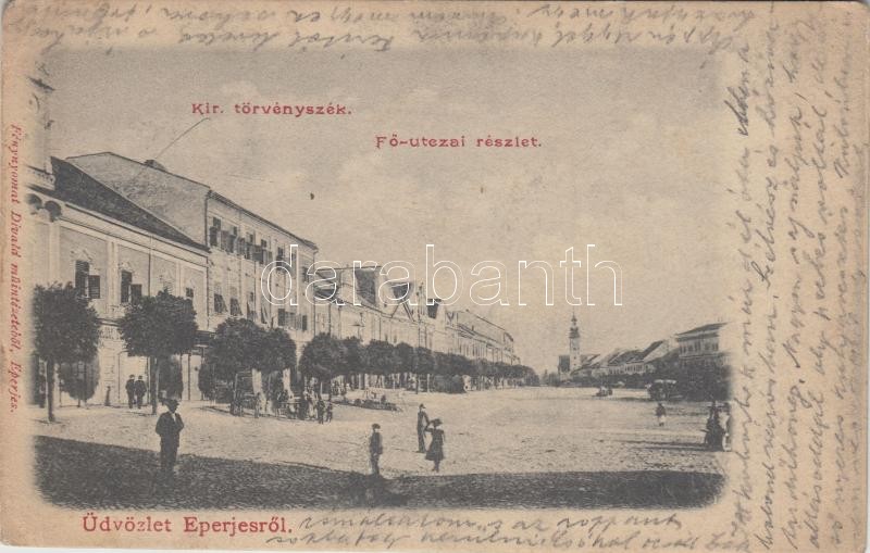 Presov, Main street, court, Eperjes, Fő utca, királyi törvényszék