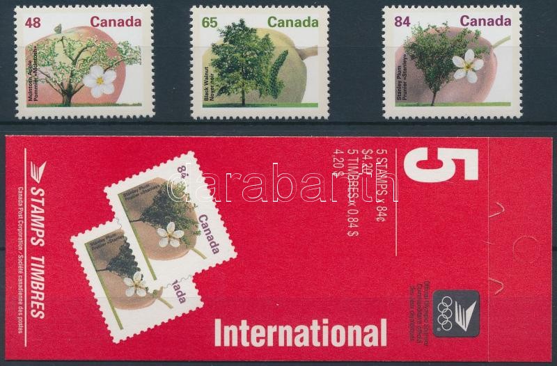 Fruit trees set + stamp-booklet, Gyümölcsfák sor + bélyegfüzet