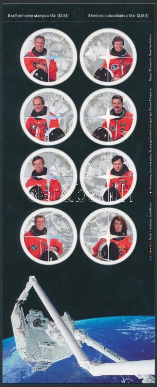 Űrkutatás: Kanadai Űrhajósok fólia ív, Space research: Canadian Astronauts foli-sheet