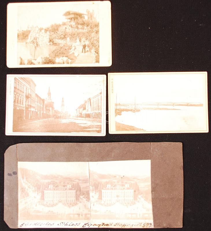 cca 1890 Germany photos 9x11 cm, cca 1890 Németország 4 db keményhátú fotó 9x11 cm