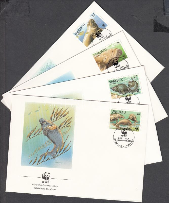 WWF Dugong set 4 FDC, WWF Dugong sor 4 FDC