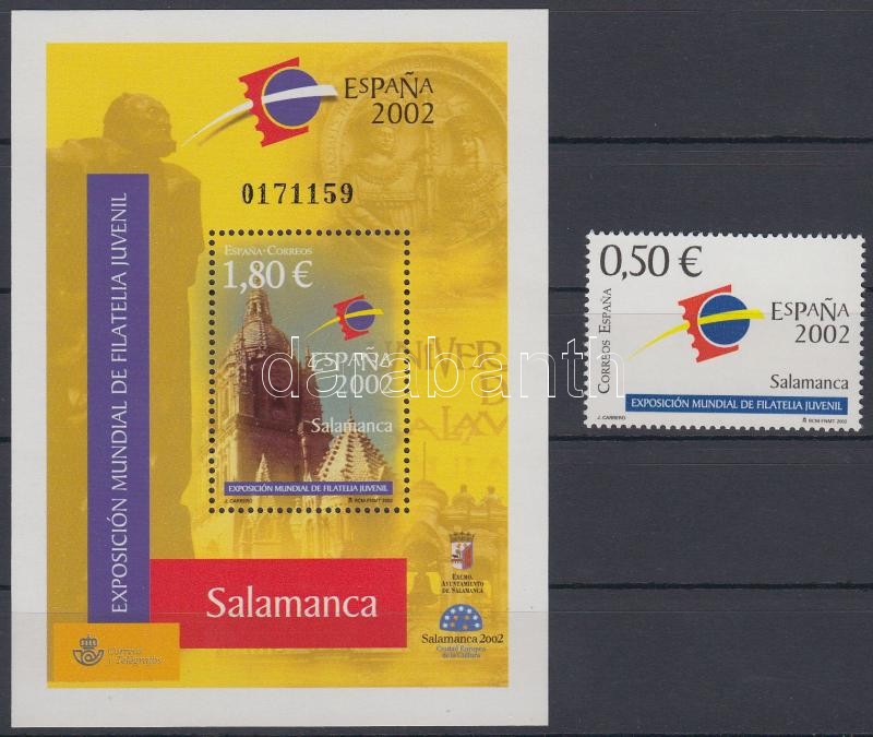 ESPANA'02 Stamp Exhibition + block, ESPANA'02 Bélyegkiállítás + blokk