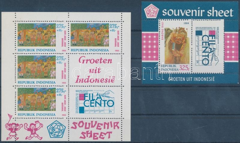 FILACENTO International Stamp Exhibition 2 blocks, FILACENTO nemzetközi bélyegkiállítás 2 blokk