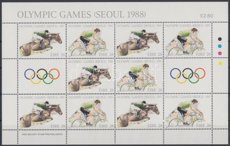 Nyári olimpia 1988, Szöul kisív, Summer Olympics 1988, Seour minisheet