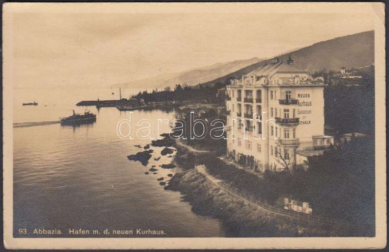 Abbazia, Hafen, neuen Kurhaus Schalk / port, sanatorium