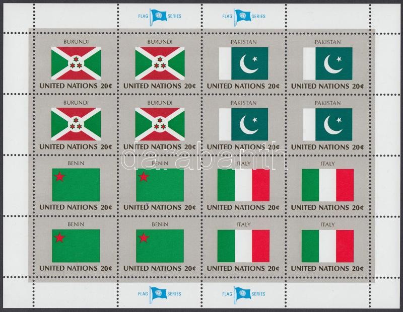 Tagállamok zászlói kisívsor, Member States flags minisheet set