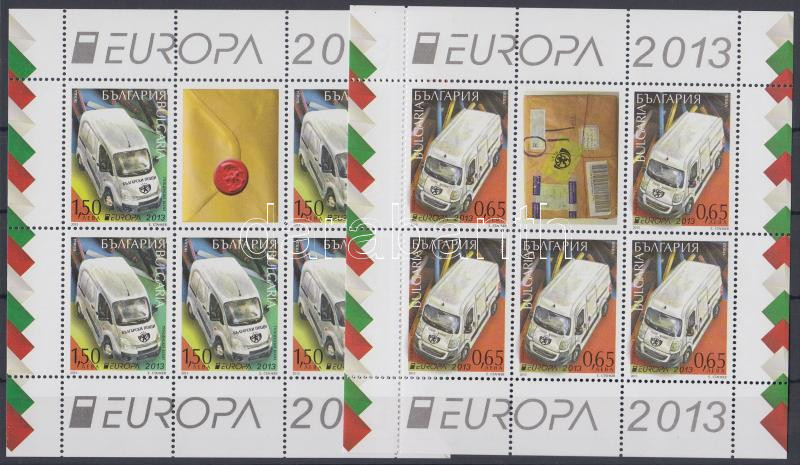 Europa CEPT Postal vehicles minisheet pair, Europa CEPT Postai járművek kisívpár