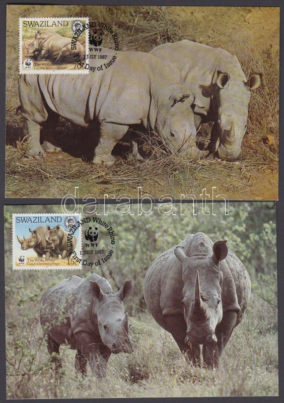 WWF Rhino set on 4 CM, WWF rinocéroszok sor 4 CM