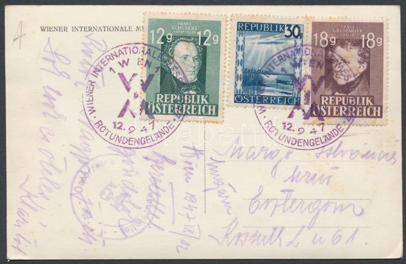 Képeslap a bécsi vásárról, Vienna Fair postcard to Hungary