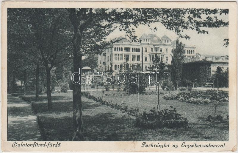Balatonfüred-fürdő, Park, Erzsébet udvar