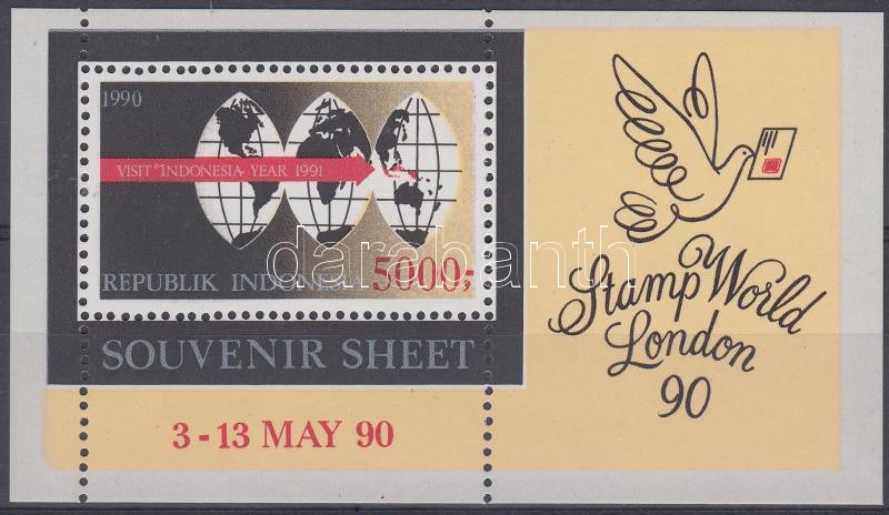 STAMP WORLD LONDON nemzetközi bélyegkiállítás blokk, STAMP WORLD LONDON International Stamp Exibition block