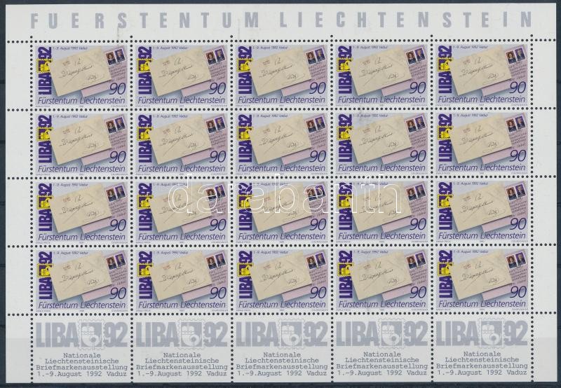 LIBA National Stamp Exhibition minisheet, LIBA nemzeti bélyegkiállítás kisív