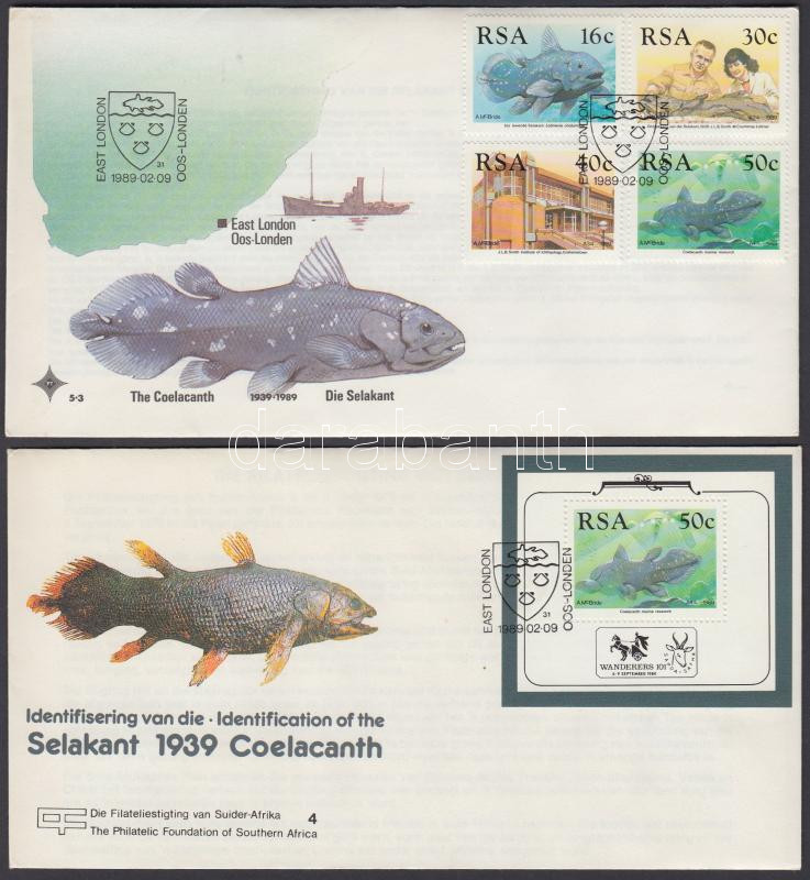 Exploration of the Sea set on FDC + block on FDC, Tengerkutatás sor FDC-n + blokk FDC-n