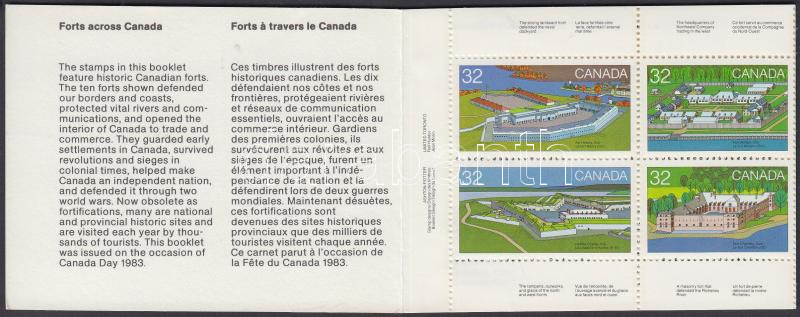 Canadians ago; Forts (I) stamp-booklet, Kanadaiak napja; Erődök (I) bélyegfüzet