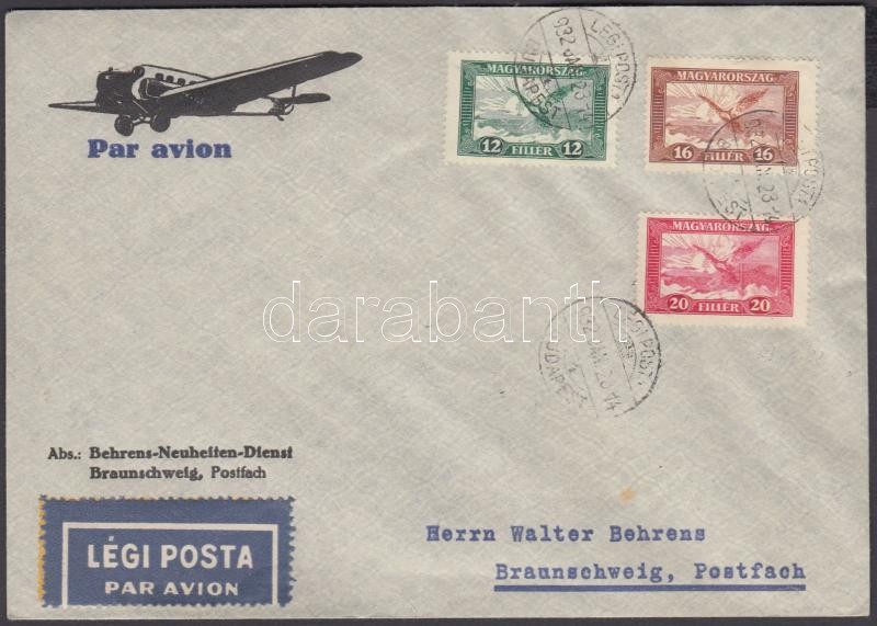 Légi levél Németországba, Airmail cover to Germany
