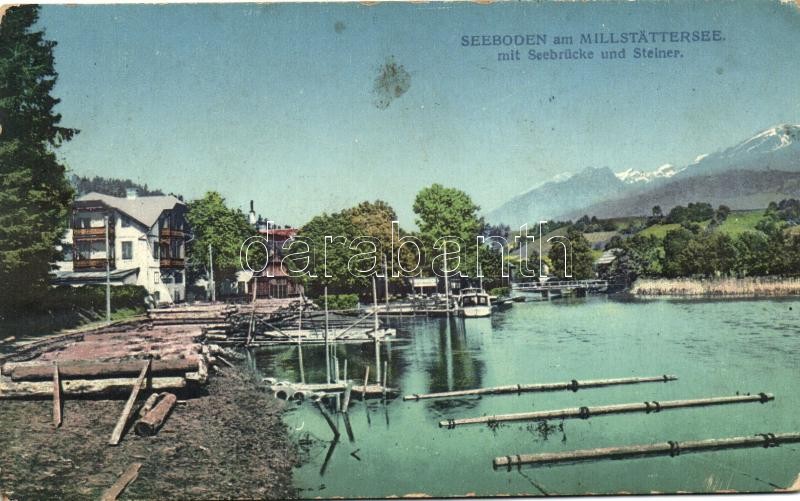 Seeboden am Millstätter See, Seebrücke, Steiner / pier, bridge