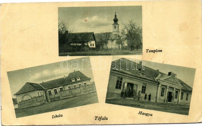 Tófalu, Hangya, iskola, templom