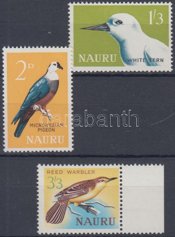 Őshonos madarak sor (közte ívszéli bélyeg), Native birds set (with margin stamp)