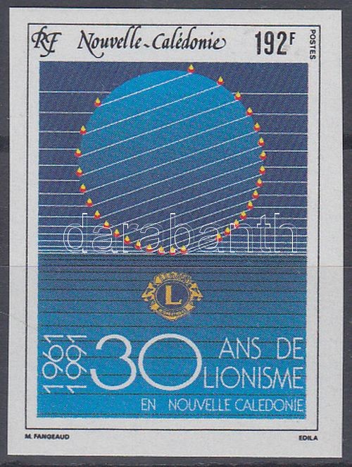 Lions International vágott bélyeg, Lions International imperforated stamp