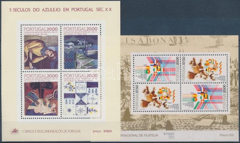 1985-1986 International Stamp Exhibition, Azulejo 2 block, 1985-1986 nemzetközi bélyegkiállítás, Azulejo 2 blokk