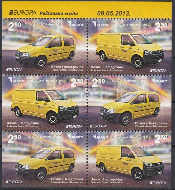 Europa CEPT Postai járművek bélyegfüzet, Europa CEPT Postal vehicles stamp-booklet