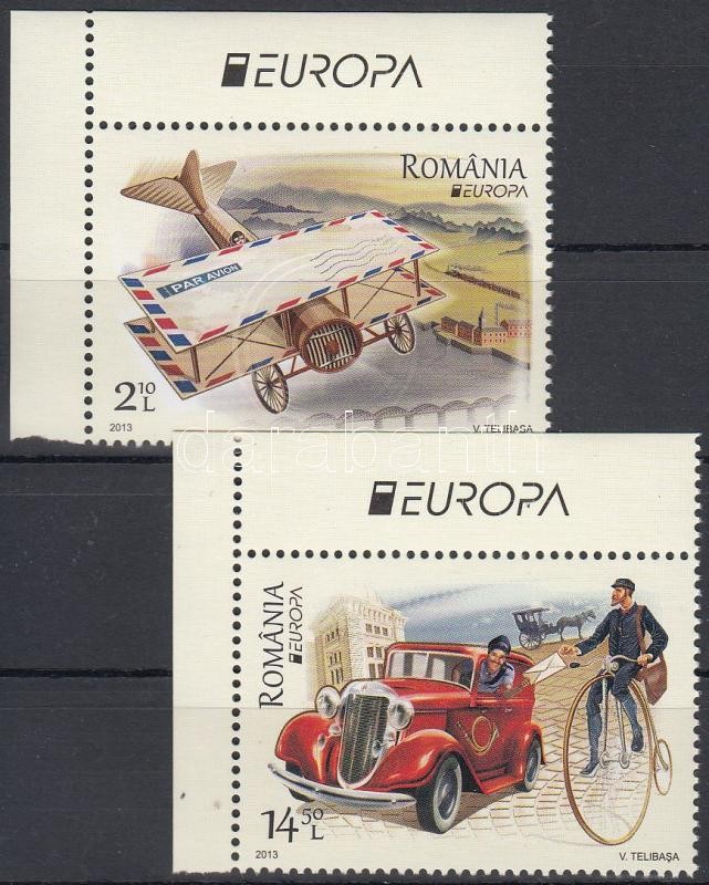 Europa CEPT Postai járművek ívsarki sor, Europa CEPT Postal vehicles corner set