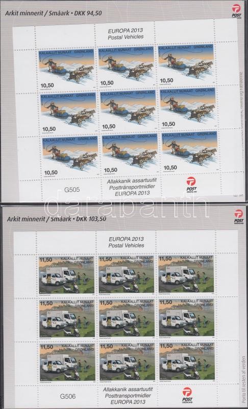 Europa CEPT Postai járművek kisívpár, Europa CEPT Postal Vehicles mini sheet pair
