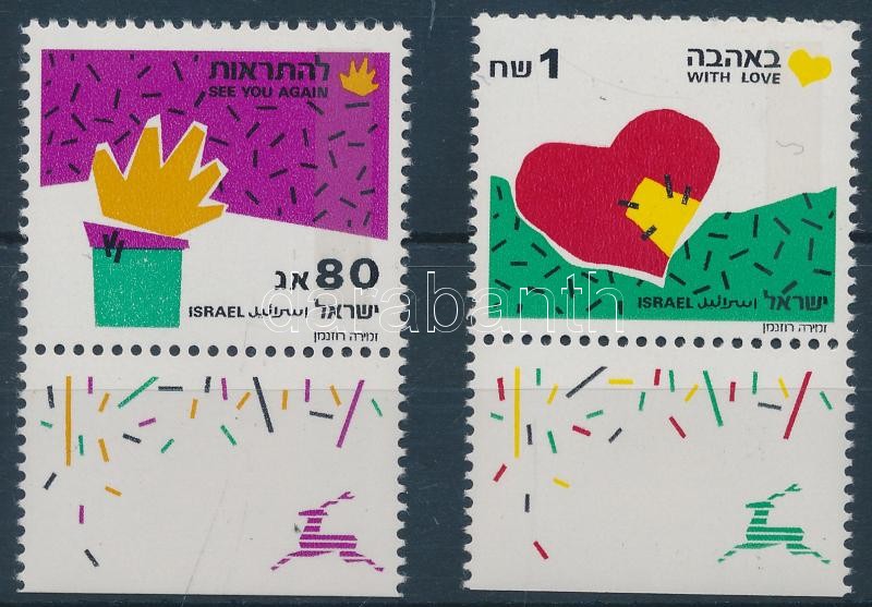 Greeting stamps, Üdvözlőbélyeg tabos értékek