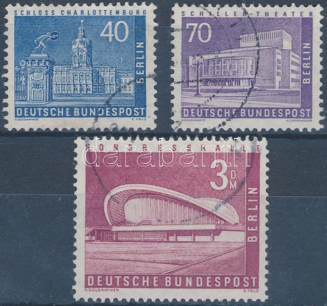 Berlini városképek bélyegek egy sorból, Berlin cityscapes stamps from one set