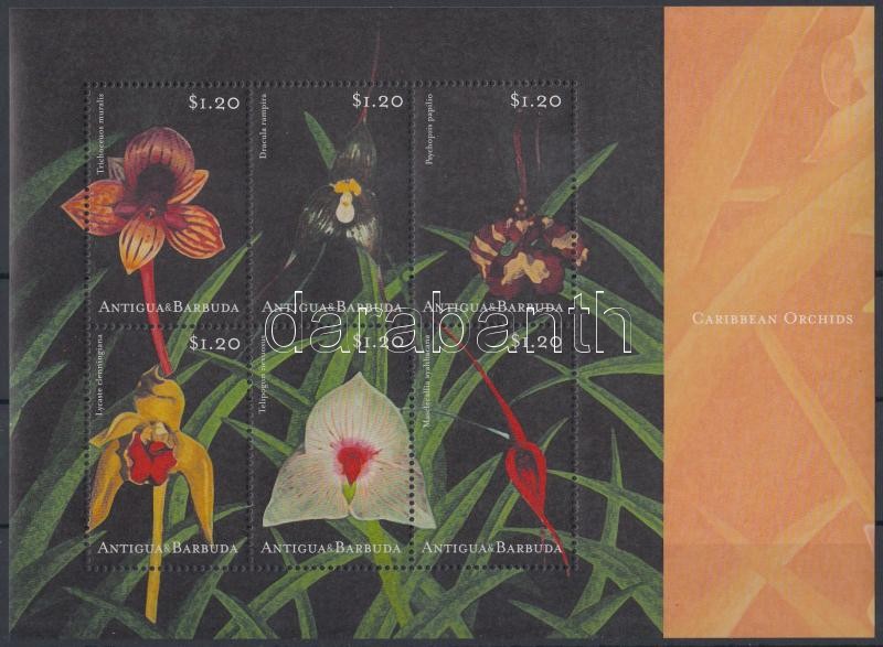 Orchideák kisív, Orchids minisheet