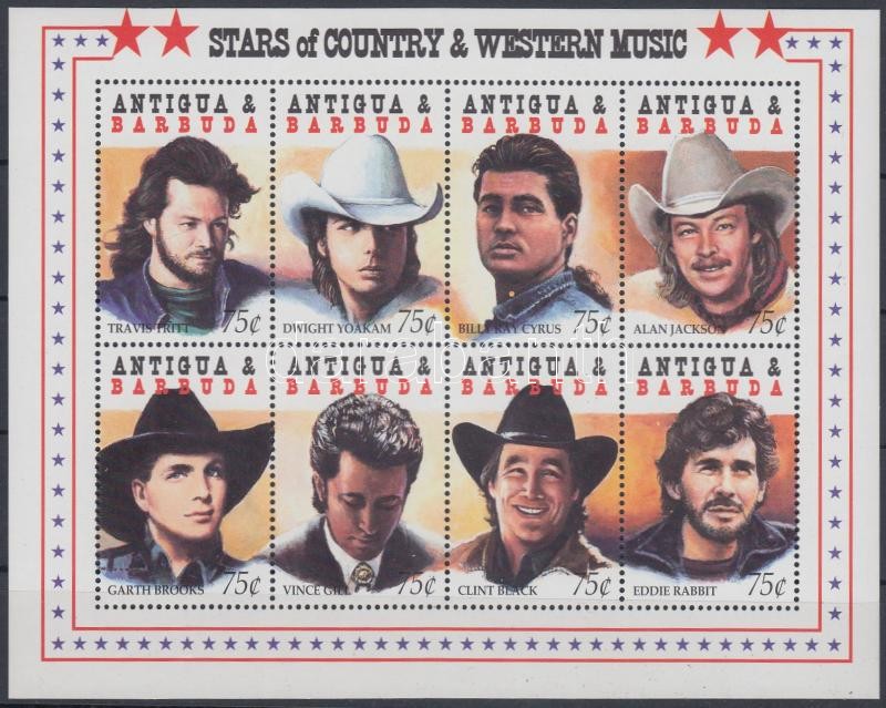 Country és western sztárok kisív, Country and western stars minisheet