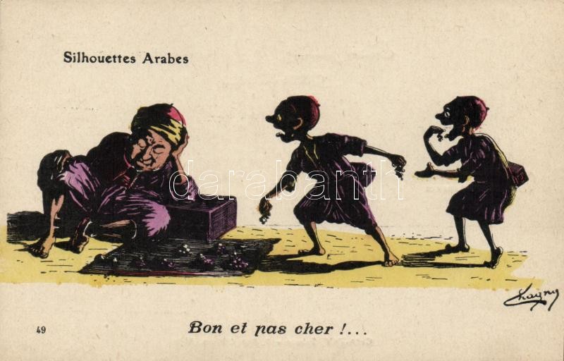 Arab sziluett, humor s: Chagny, Arabian silhouettes, Good and cheap..., humour s: Chagny