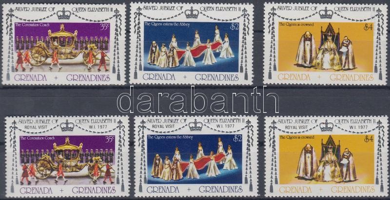 II. Erzsébet királynő uralkodásának 25. évfordulója 2 sor + kisívsor + blokk (2 stecklap), 25th anniversary of Queen Elizabeth's reign 2 sets + mini sheet set + block